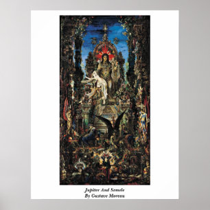 Jupiter en Semele van Gustave Moreau Poster