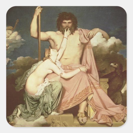 Jupiter en Thetis, 1811 Vierkante Sticker (Voorkant)