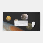 Jupiter en vier manen Galilische satellieten Bureaumat (Keyboard & Muis)