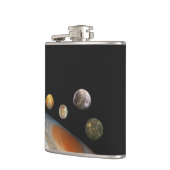 Jupiter en vier manen Galilische satellieten Heupfles (Links)