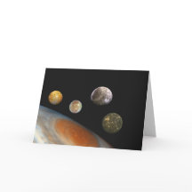 Jupiter en vier manen Galilische satellieten