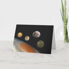 Jupiter en vier manen Galilische satellieten Kaart