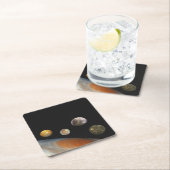 Jupiter en vier manen Galilische satellieten Kartonnen Onderzetters (Insitu)