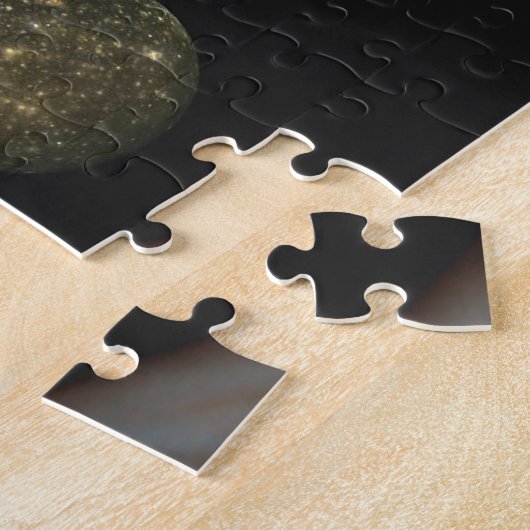 Jupiter en vier manen Galilische satellieten Legpuzzel (Zijkant)