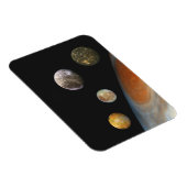 Jupiter en vier manen Galilische satellieten Magneet (Rechterzijde)