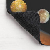 Jupiter en vier manen Galilische satellieten Muismat (Hoek)