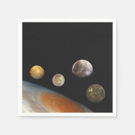 Jupiter en vier manen Galilische satellieten Servet
