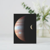 Jupiter en wassende maan briefkaart (Staand voorkant)