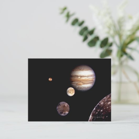 Jupiter en zijn Moons Briefkaart (Staand voorkant)