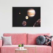 Jupiter en zijn Moons Canvas Afdruk (Insitu (Woonkamer))