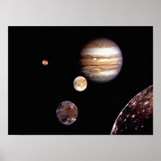 Jupiter en zijn Moons Poster (Voorkant)