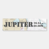 Jupiter FL-breedtegraad navigatiekaart Bumpersticker (Voorkant)