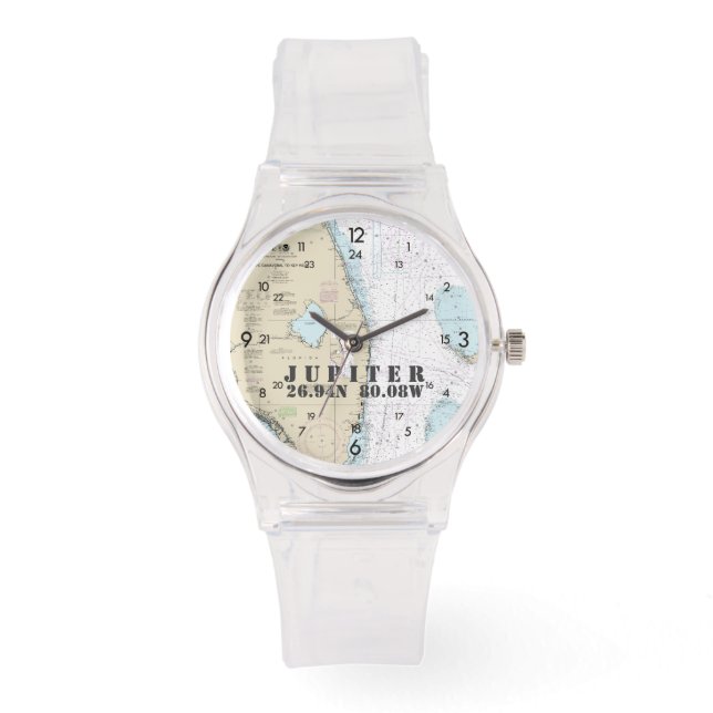 Jupiter FL Latitude - Nautical Chart Horloge (Voorkant)