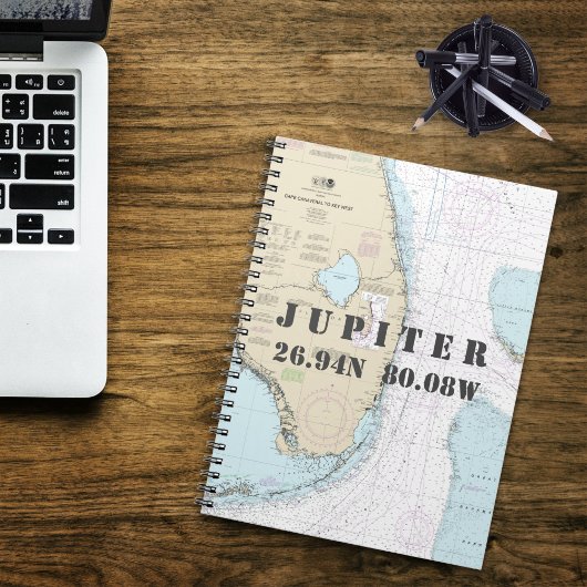 Jupiter FL Latitude - Nautical Chart Notitieboek