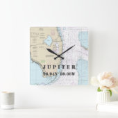 Jupiter FL Latitude - Nautical Chart Vierkante Klok (Huis)
