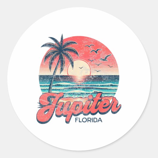 Jupiter Florida _1  Ronde Sticker (Voorkant)