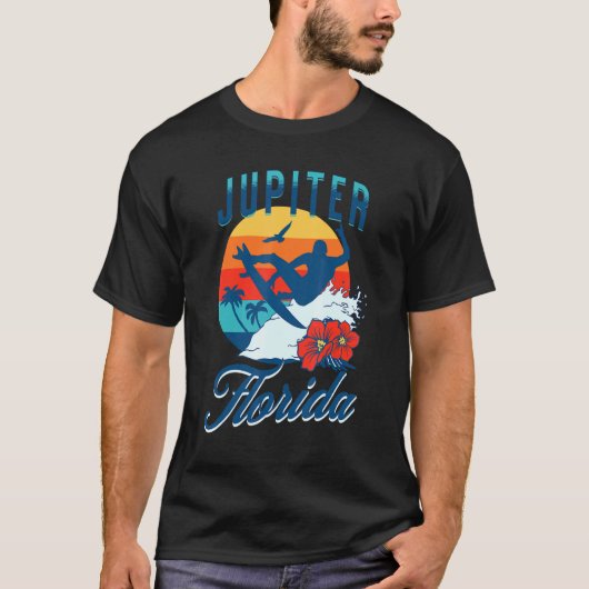 Jupiter Florida Beach Surf Summer Vacation T-shirt (Voorkant)