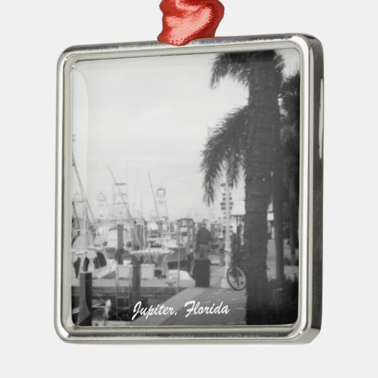 Jupiter, Florida Boat Dock Kerstversiering Metalen Ornament (Links)