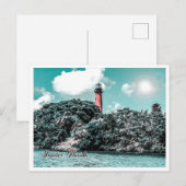 JUPITER FLORIDA - JUPITER INLET VUURTOREN BRIEFKAART (Voorkant / Achterkant)