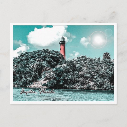 JUPITER FLORIDA - JUPITER INLET VUURTOREN BRIEFKAART (Voorkant)
