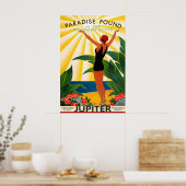 Jupiter Florida Reisposter Nieuw Palm Beach Poster (Keuken)