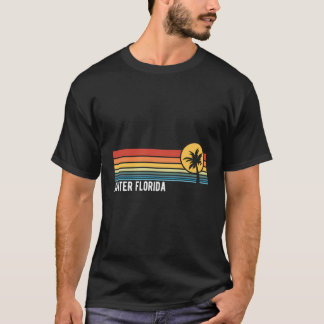 Jupiter Florida Retro Zonsondergang Stijl Ontwerp T-shirt