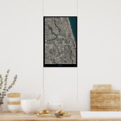 Jupiter, Florida satellietposter kaart Poster (Keuken)
