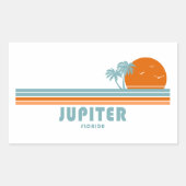 Jupiter Florida Sun Palm Trees Rechthoekige Sticker (Voorkant)