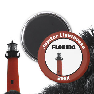 Jupiter Florida Vuurtoren Fotografisch Rood Magneet