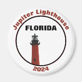 Jupiter Florida Vuurtoren Fotografisch Wit Magneet (Voorkant)