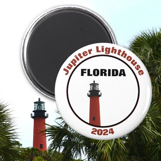 Jupiter Florida Vuurtoren Fotografisch Wit Magneet