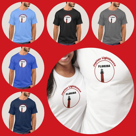 Jupiter Florida Vuurtoren Nautische Fotografie T-shirt