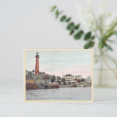 Jupiter Florida Vuurtoren vintage Briefkaart (Staand voorkant)