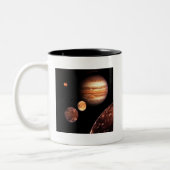 Jupiter Galilean Moons Astronomy & Science Gifts Tweekleurige Koffiemok (Links)