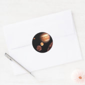 Jupiter Galilean Moons Space & Astronomy Gifts Ronde Sticker (Envelop)