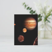 Jupiter Galilean Satellites NASA Briefkaart (Staand voorkant)
