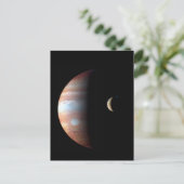 Jupiter Gas Giant Planet & Io Galilean Maan Briefkaart (Staand voorkant)