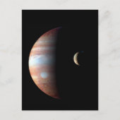 Jupiter Gas Giant Planet & Io Galilean Maan Briefkaart (Voorkant)