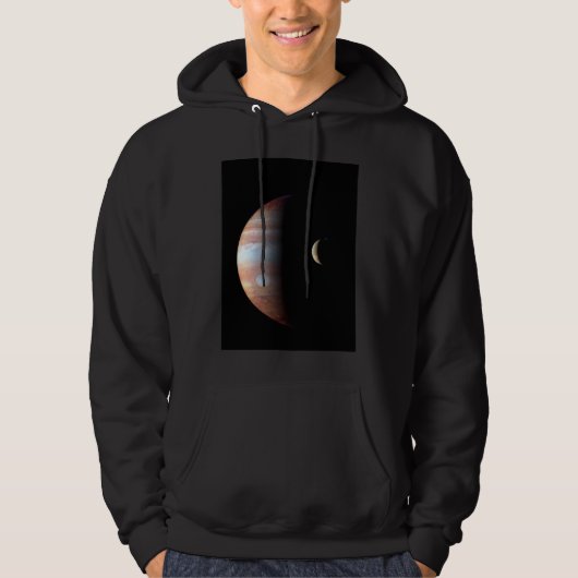 Jupiter Gas Giant Planet & Io Galilean Maan Hoodie (Voorkant)