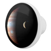 Jupiter Gas Giant Planet & Io Galilean Maan Keramische Knop (Rechts)