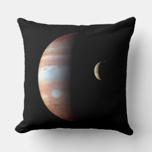 Jupiter Gas Giant Planet & Io Galilean Maan Kussen