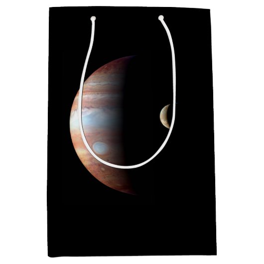 Jupiter Gas Giant Planet & Io Galilean Maan Medium Cadeauzakje (Voorkant)