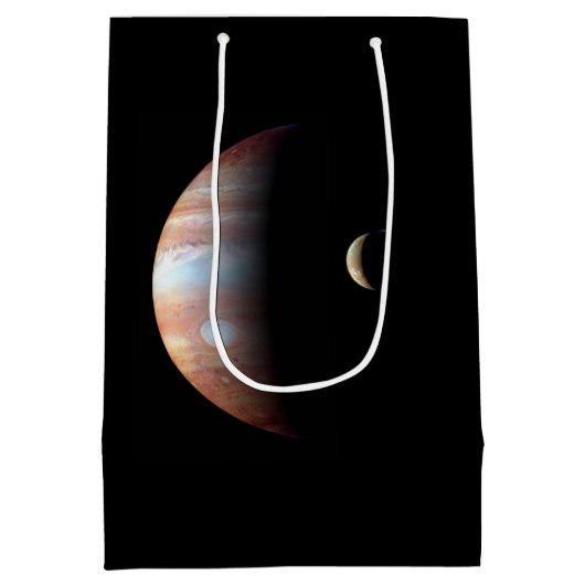 Jupiter Gas Giant Planet & Io Galilean Maan Medium Cadeauzakje (Achterkant)