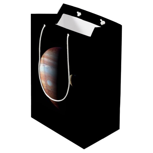 Jupiter Gas Giant Planet & Io Galilean Maan Medium Cadeauzakje (Achterkant Gekanteld)