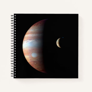 Jupiter Gas Giant Planet & Io Galilean Maan Notitieboek