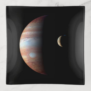 Jupiter Gas Giant Planet & Io Galilean Maan Sierschaaltjes