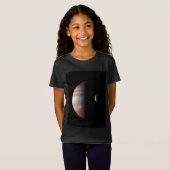 Jupiter Gas Giant Planet & Io Galilean Maan T-shirt (Voorkant volledig)