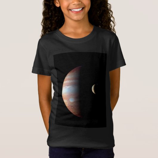 Jupiter Gas Giant Planet & Io Galilean Maan T-shirt (Voorkant)