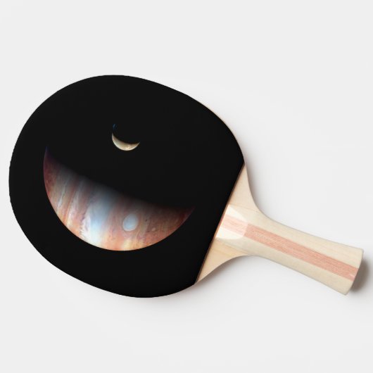 Jupiter Gas Giant Planet & Io Galilean Maan Tafeltennisbatje (Zijkant)