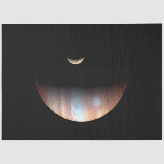 Jupiter Gas Giant Planet & Io Galilean Maan Tissuepapier (Voorkant)